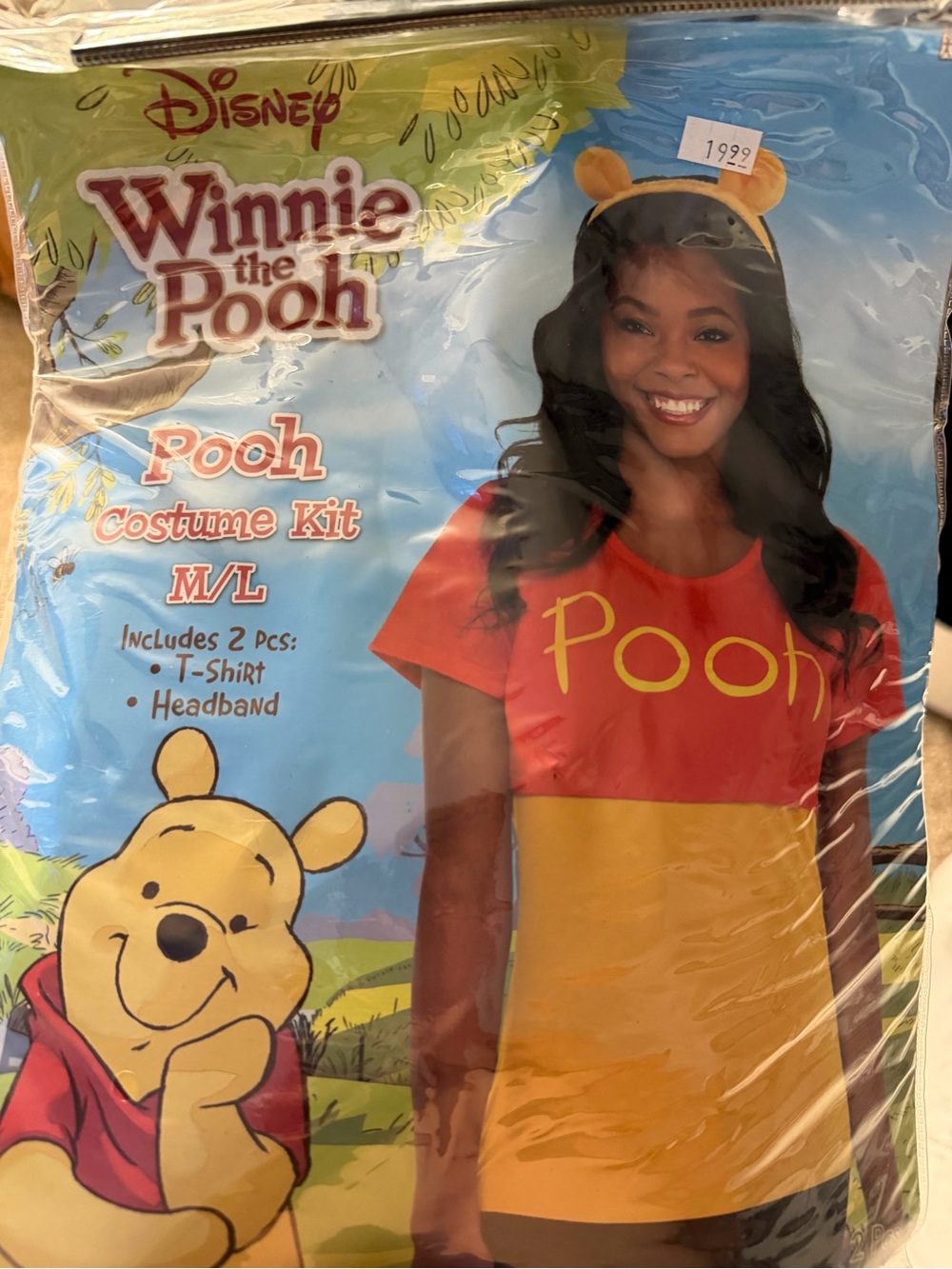 Disney Winnie the Pooh Women's Costume Tee and Headband - Red and Yellow